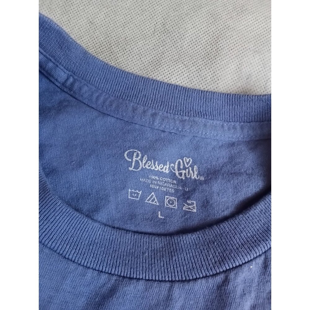 Jesus Loves You T-Shirt Large Blessed Girl John 15:9 Bible Verse - Picture 4 of 5